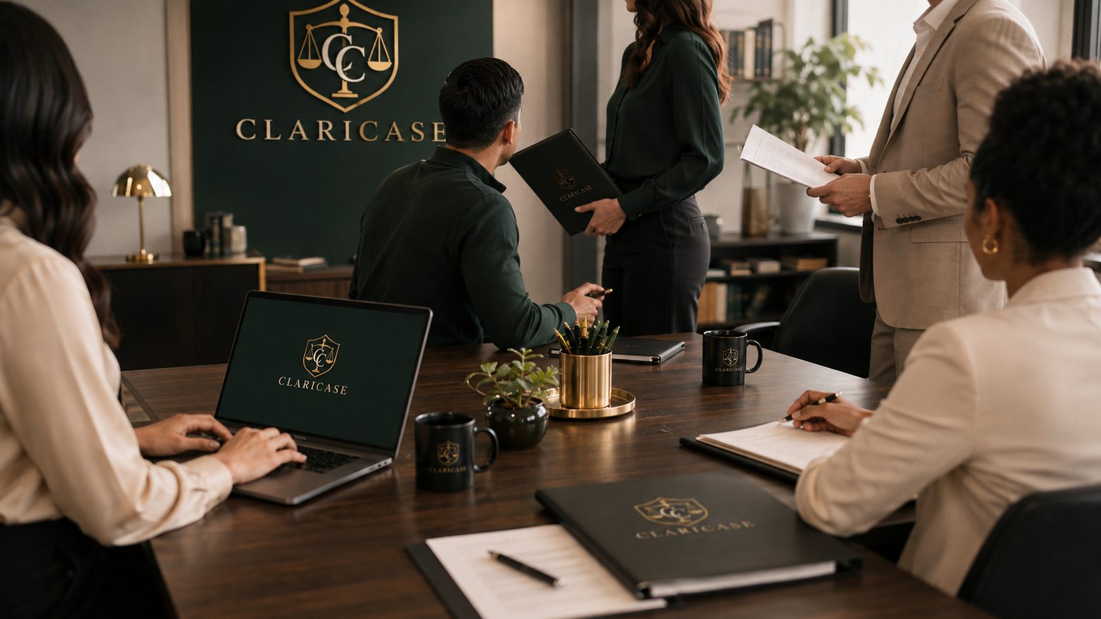 The ClariCase team reviewing case documents